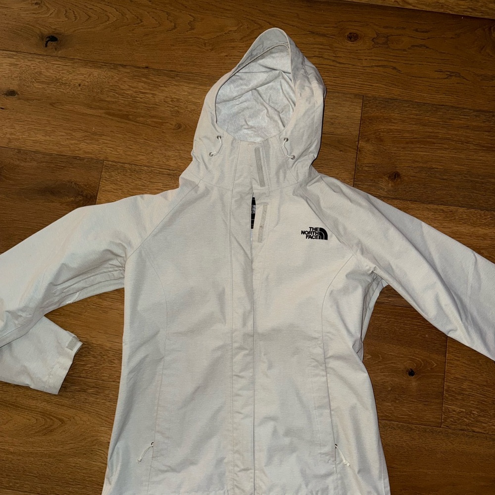 The North Face White Hooded Ski Jacket
